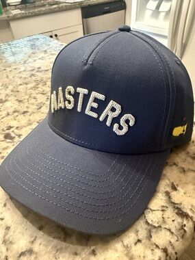 Masters Navy Ballcap with Raised White Embroidery